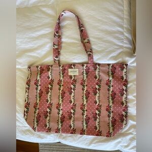 Sezane pink tote bag